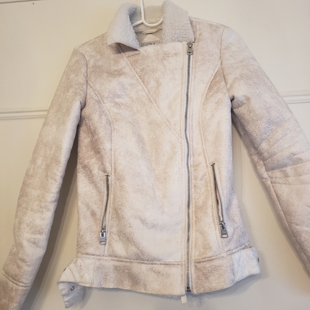Clockhouse ladies XS jacket cream faux suede style